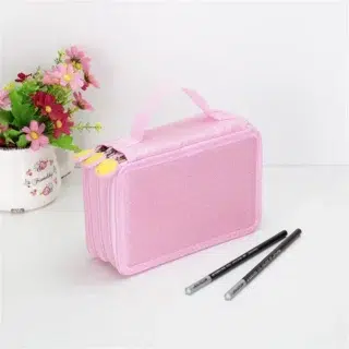 Trousse Rose à Crayons de Dessin