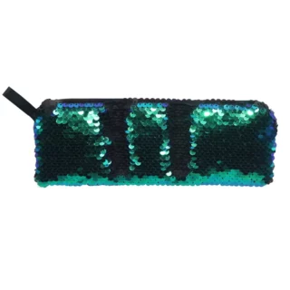 Trousse à Paillettes Verte