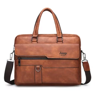 Cartable à Bandoulière En Cuir Véritable De Qualité