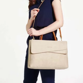 Cartable Ordinateur Pour Femme en Cuir Véritable