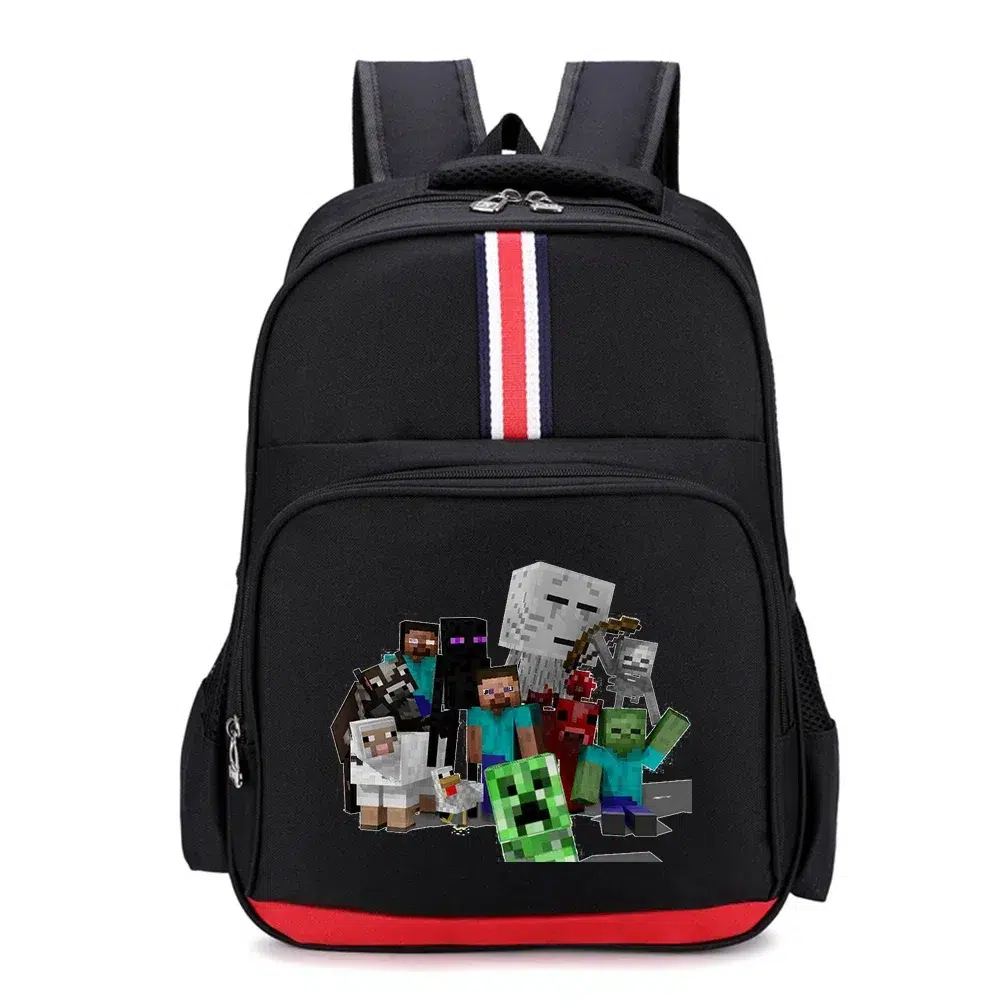 Minecraft Rugzak met Personages en Tricolore Design Sac Minecraft École Primaire