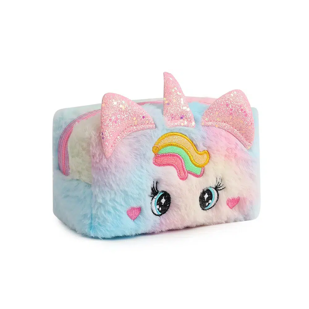 Kawaii Unicorn Etui met Regenboog Design Trousse Petite Fille Kawaii