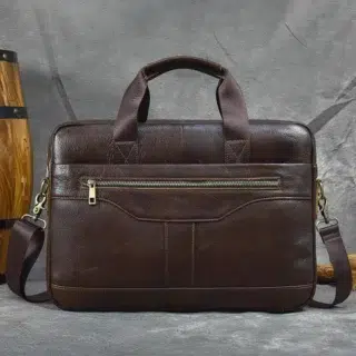 Cartable Bandoulière Porte-Documents en Cuir PU