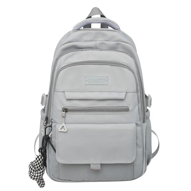 Moderne rugzak met damier sleutelhanger Cartable Collège Grande Capacité