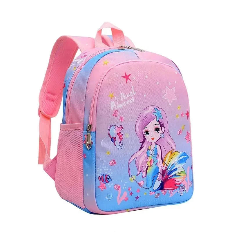 Kinderrugzak Zeemeermin Roze en Blauw Pastel Cartable Sirène pour Cours