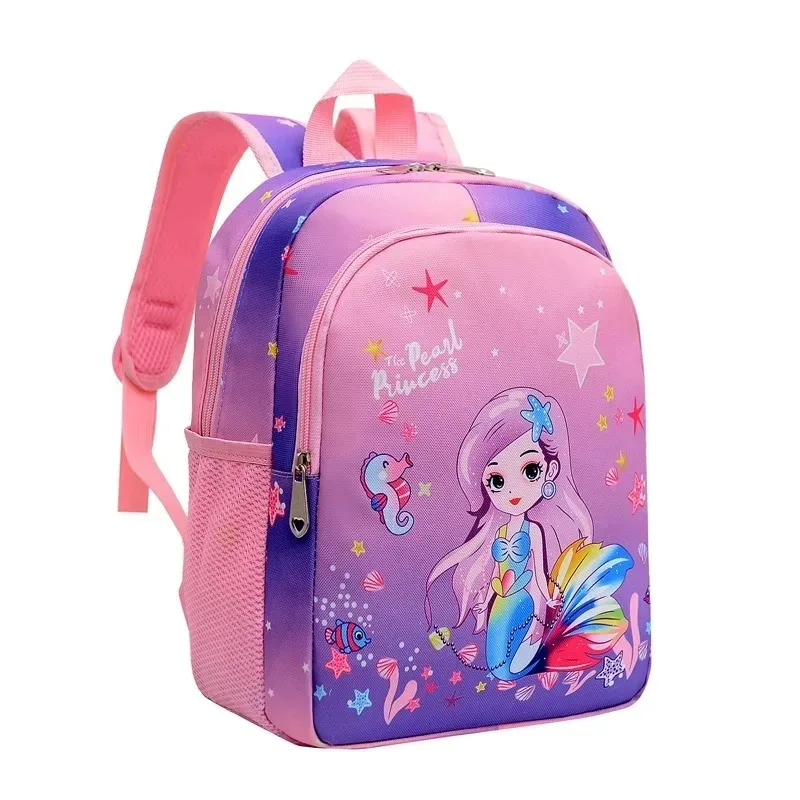 Kinderrugzak Zeemeermin Roze en Blauw Pastel Cartable Sirène pour Cours