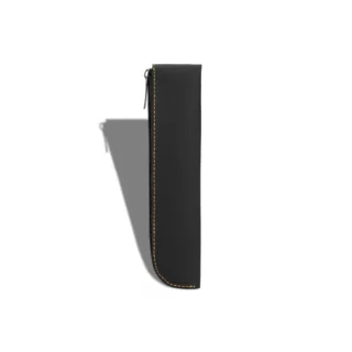 Trousse Noire Porte-Stylo en Cuir