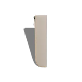 Trousse Porte-Stylo en Cuir Beige