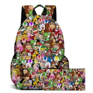 Pack Rentrée Scolaire Mario Bros Cartable + Sacoche + Trousse