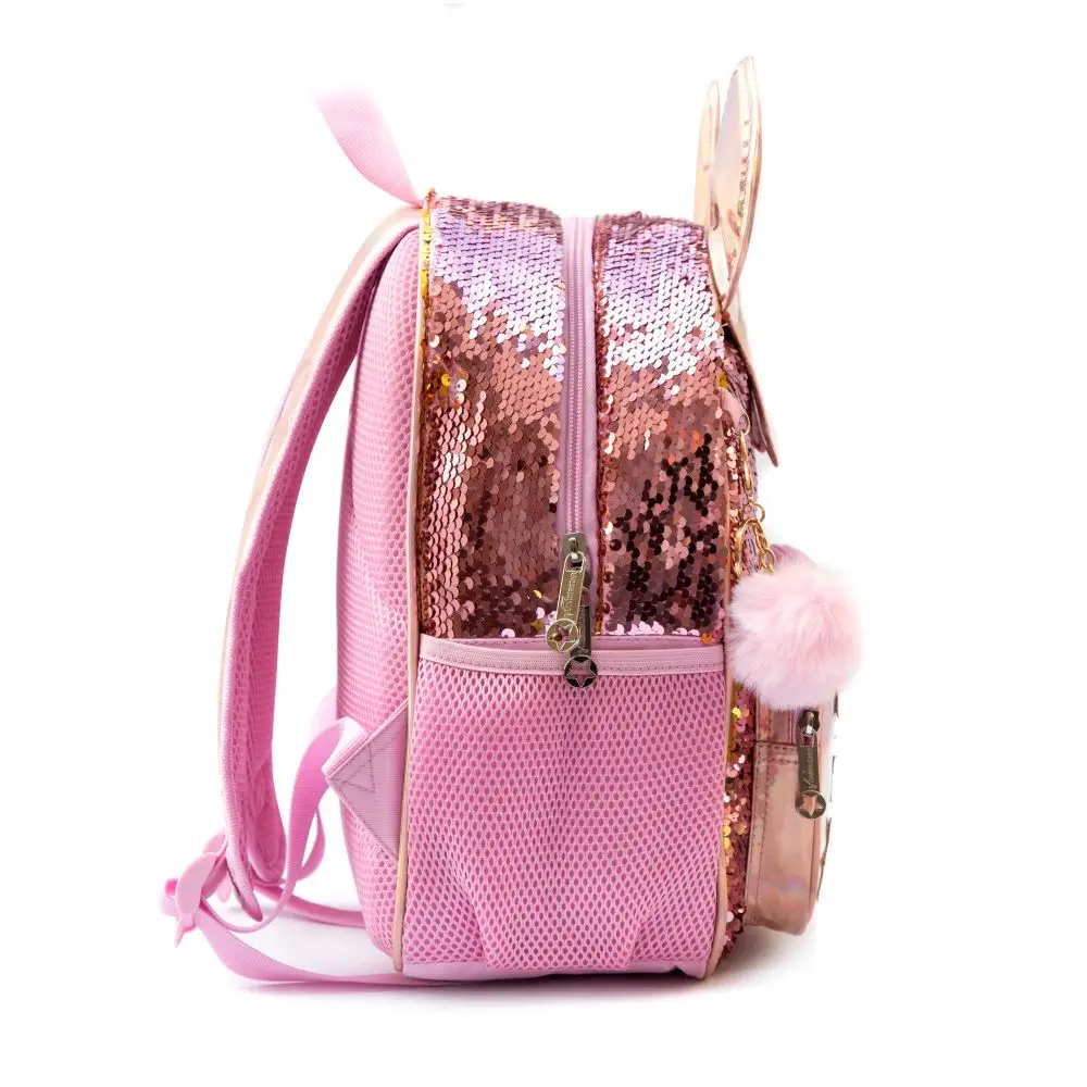 Minnie Rugzak Roze met Pailletten en Strik Cartable Paillettes Minnie Rose
