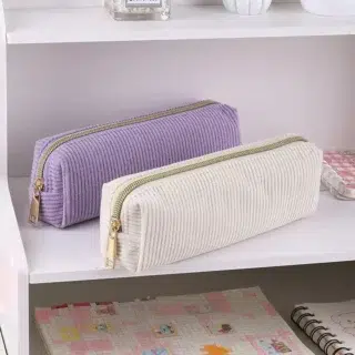 Trousse en Velours Blanche