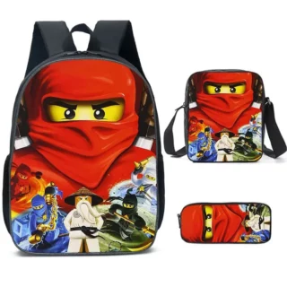 Pack Rentrée Scolaire Ninjago Cartable + Trousse + Sacoche