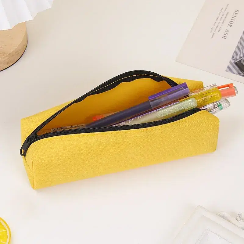 Minimalistisch Pennenetui van Stof - Meerdere Kleuren Trousse de Rentrée Bleu Navy