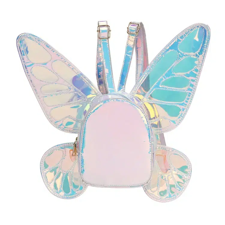 Iridescente Vlinder Rugzak met Vleugels Cartable Ailes de Papillon Fille