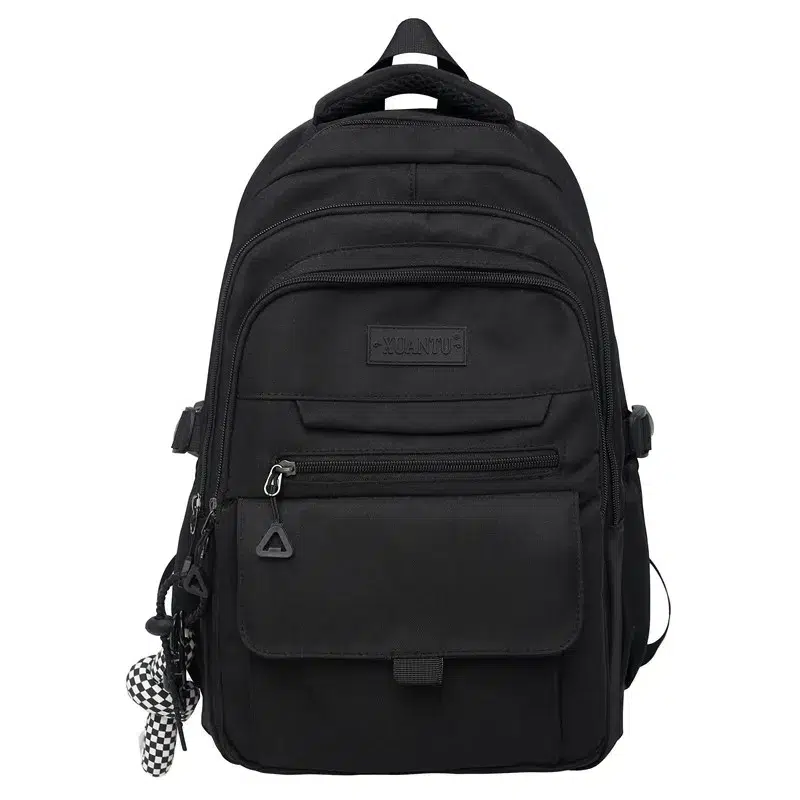 Moderne rugzak met damier sleutelhanger Cartable Collège Grande Capacité