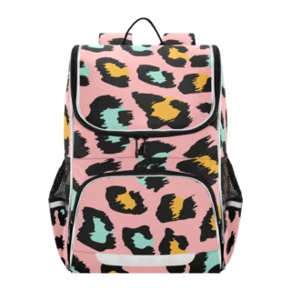 Cartable Japonais Rose Effet Léopard