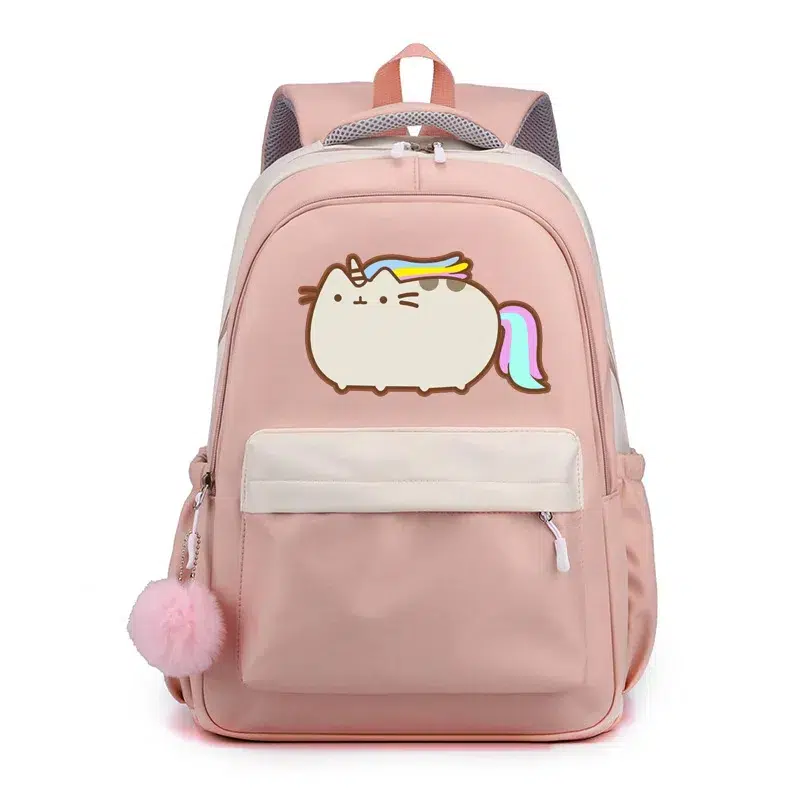 Kinder Rugzak Eenhoorn Kat Pastel Design Cartable Chat Pour Enfant
