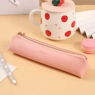Trousse de Travail en Cuir Rose