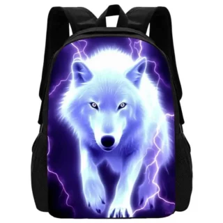 Cartable Loup Blanc pour Garçon