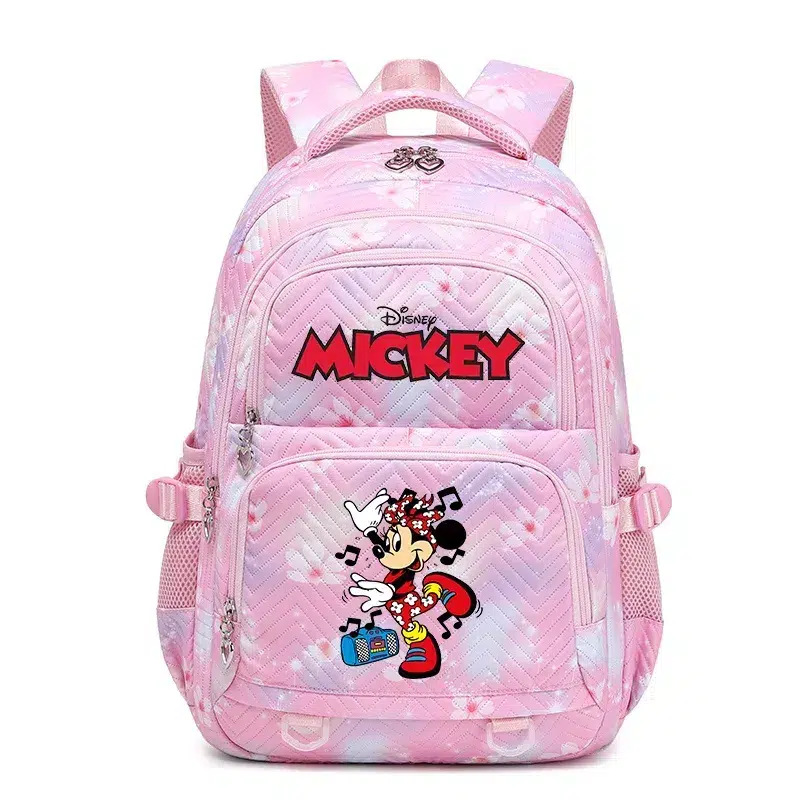 Minnie Mouse roze rugzak met bloemen Cartable Scolaire Minnie