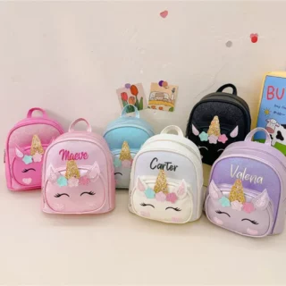 Cartable Licorne à Paillettes pour Fille