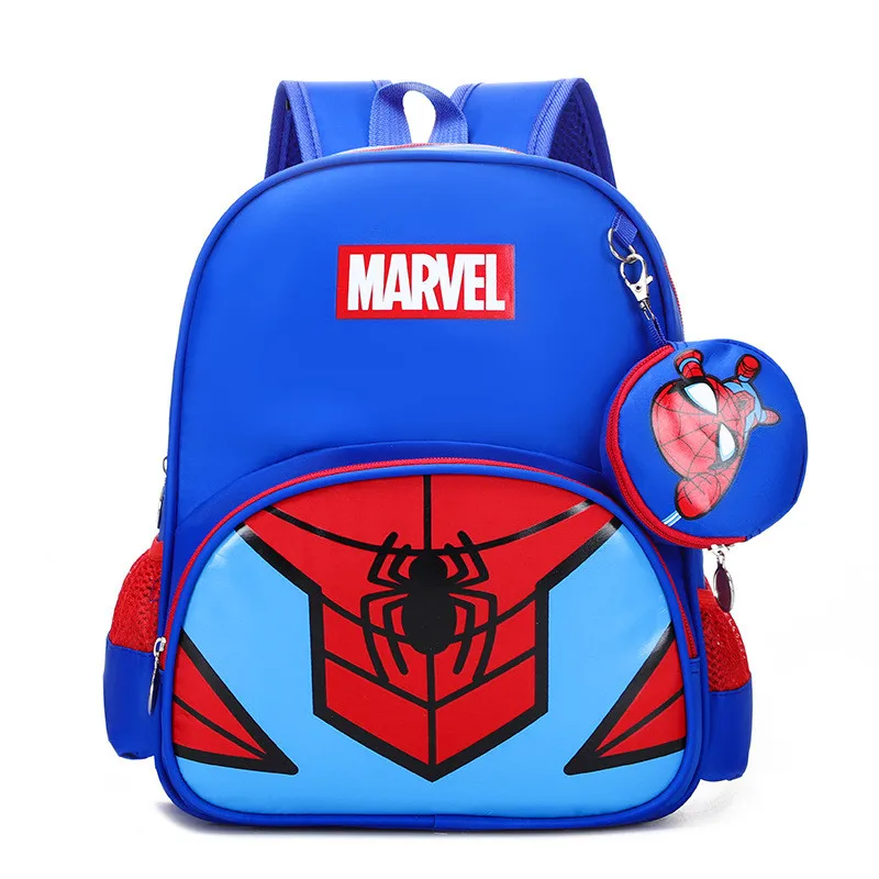 Spiderman Rugzak Blauw met Portemonnee Cartable Maternelle Avengers Pour Enfant