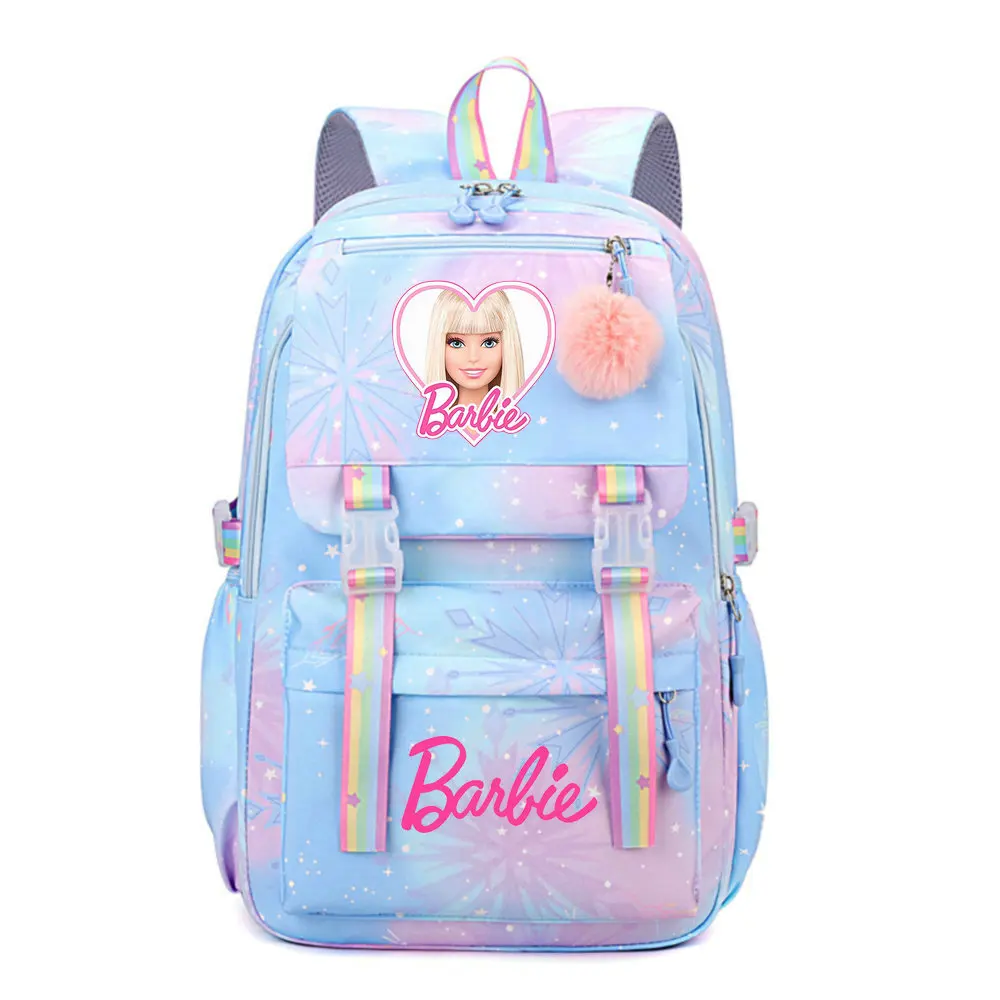Barbie Rugzak Blauw Pastel Met Hart Design Cartable Scolaire Design Barbie