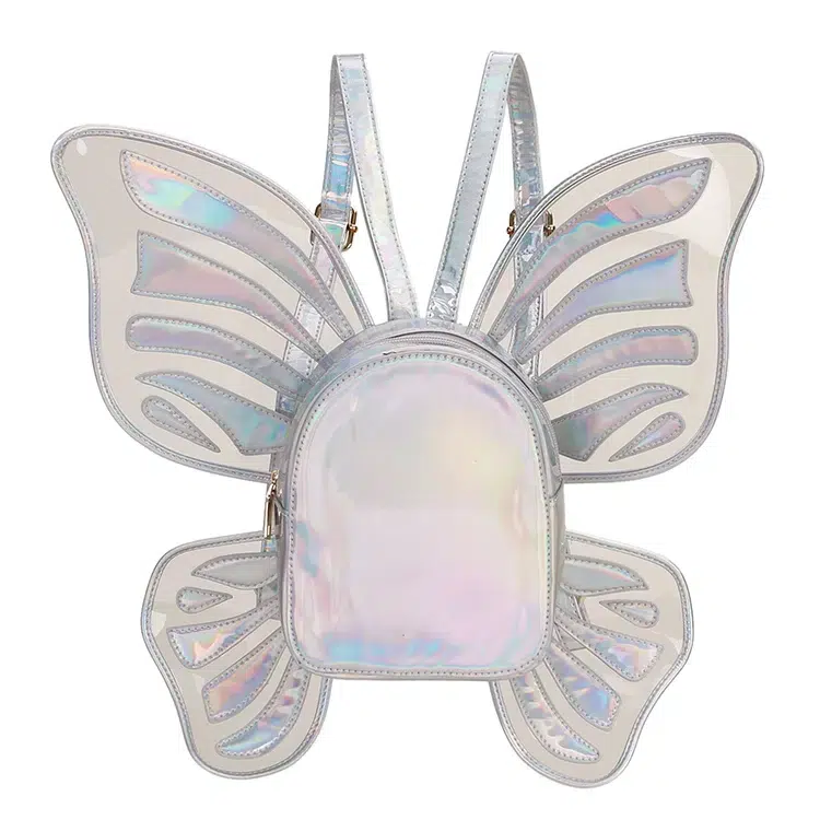 Iridescente Vlinder Rugzak met Vleugels Cartable Ailes de Papillon Fille