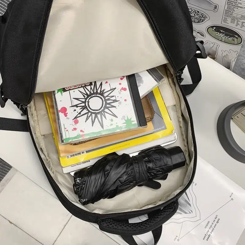 Moderne rugzak met damier sleutelhanger Cartable Collège Grande Capacité