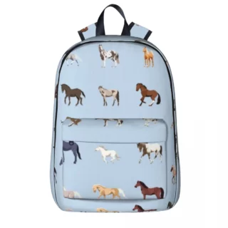 Cartable Scolaire Bleu Cheval