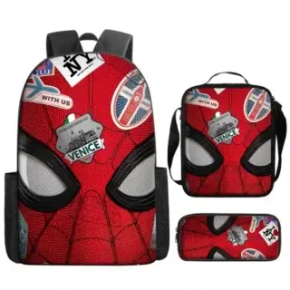 Pack Rentrée Scolaire Spiderman Sac à Dos + Trousse + Sacoche
