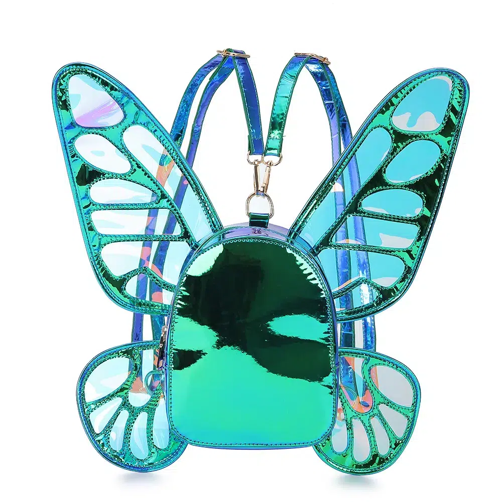 Iridescente Vlinder Rugzak met Vleugels Cartable Ailes de Papillon Fille