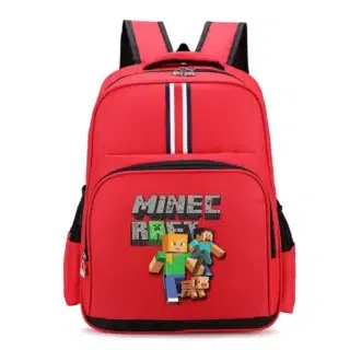 Cartable Minecraft Rouge Pour Garçon