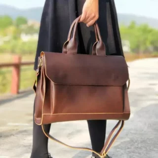 Cartable Vintage Pour Femme en Cuir