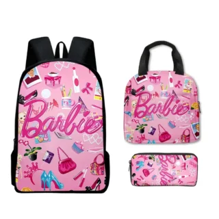 Pack Rentrée Scolaire Barbie Cartable + Sacoche + Trousse