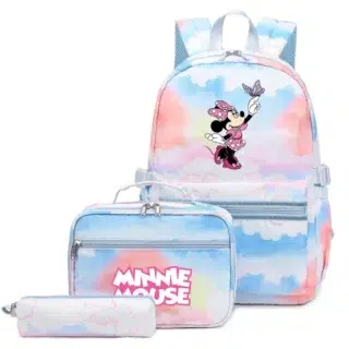 Pack Rentrée Scolaire Disney Minnie Trousse + Cartable + Sacoche
