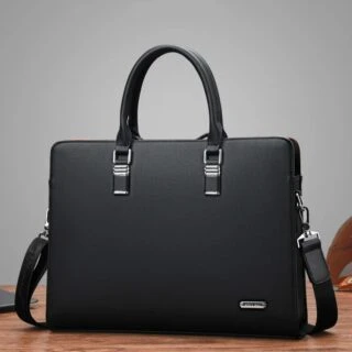 Cartable Ordinateur Chic En Cuir Véritable