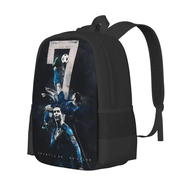 Voetbal Rugzak Zwart Blauw Met Speler 7 Cartable Matériel Scolaire CR7