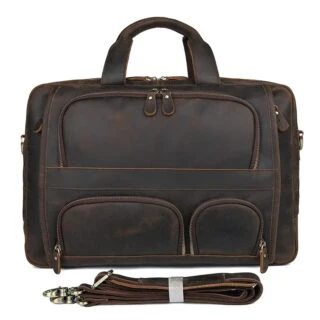 Cartable Élégant D’affaires en Cuir de Vachette