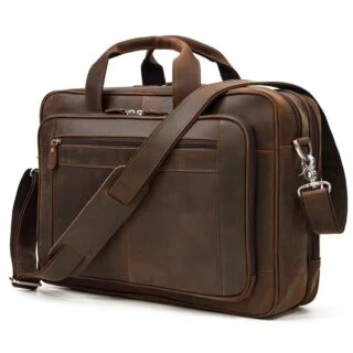 Cartable Chic D’affaires en Cuir de Vachette