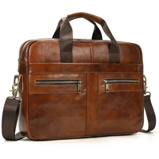 Cartable Porte-Documents Vintage en Simili Cuir