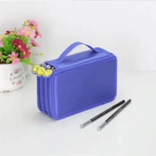 Grande Trousse Violette à Crayons