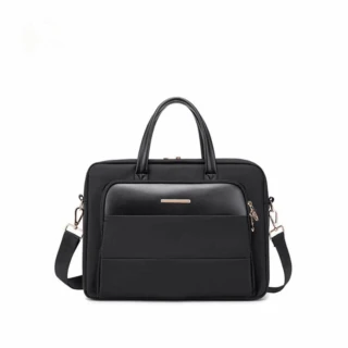 Cartable Noir Pour Ordinateur Pour Femme 35x9x27cm
