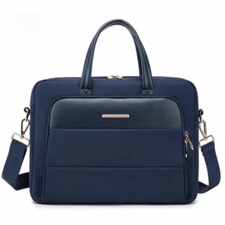Cartable Bleu Pour Ordinateur Pour Femme 40x10x30cm