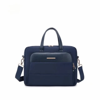 Cartable Bleu Pour Ordinateur Pour Femme 35x9x27cm