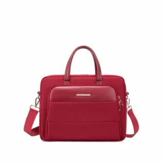 Cartable Bordeaux Pour Ordinateur Pour Femme 35x9x27cm