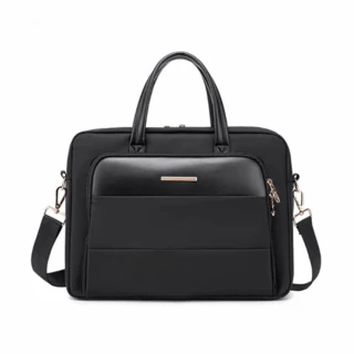 Cartable Noir Pour Ordinateur Pour Femme 37x10x28cm